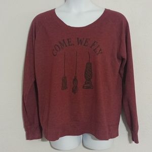 Instant Message Burgundy long sleeve top